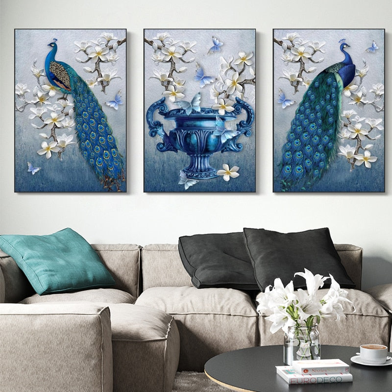 Peacock and Lily – Arte Attic