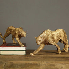 Load image into Gallery viewer, Golden Leopard Figurines
