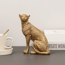 Load image into Gallery viewer, Golden Leopard Figurines
